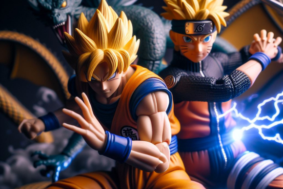 Goku i naruto jako figurki sh Figuarts